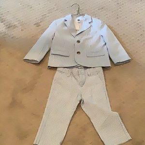 Janie and Jack Boys seersucker suit